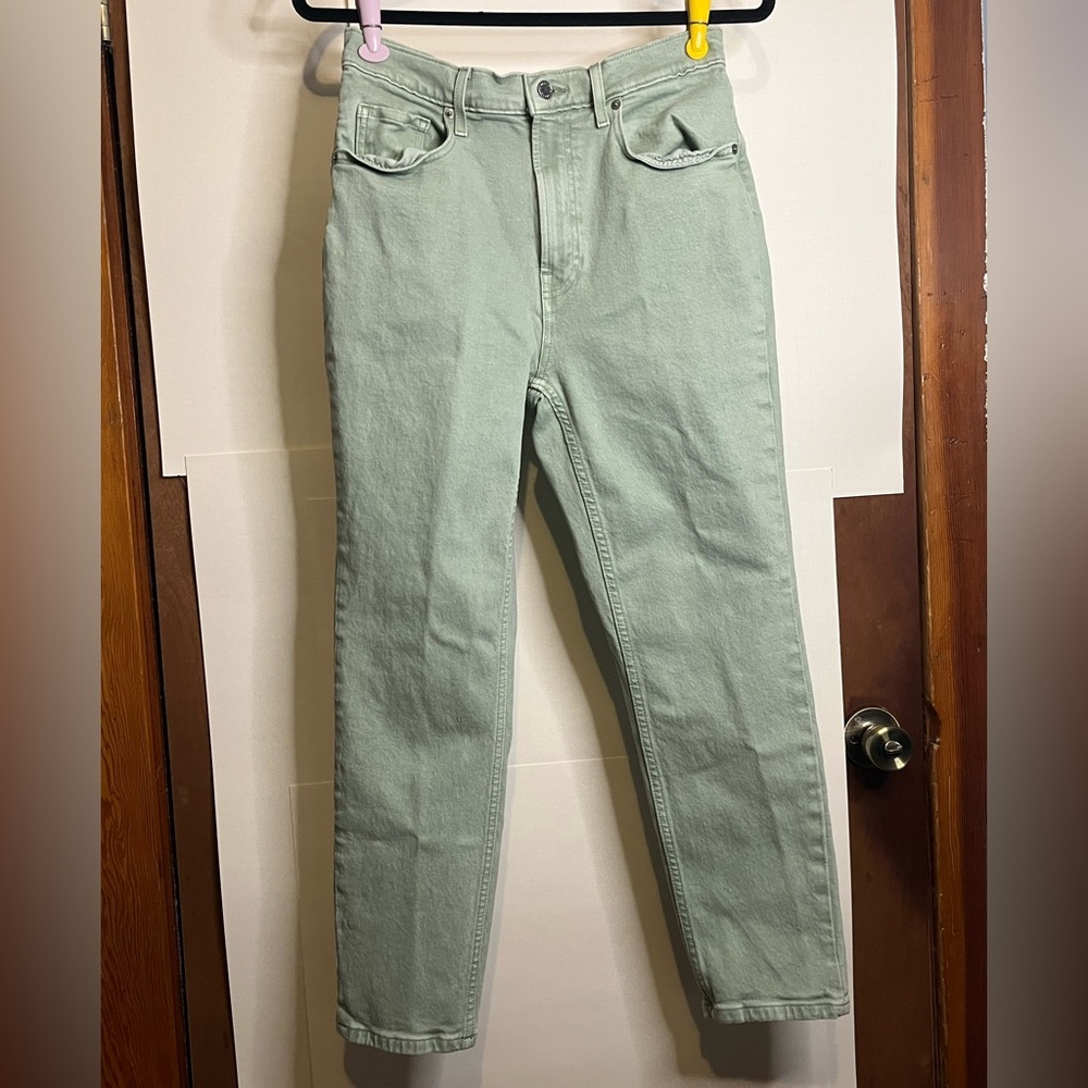 Everlane Women’s Sz 28 The Original Cheeky Jean in Aqua Gray Straight Cropped